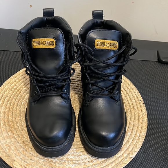 Stone & Canyon Biker platform Combat Boot Size 8.5 - Picture 5 of 14